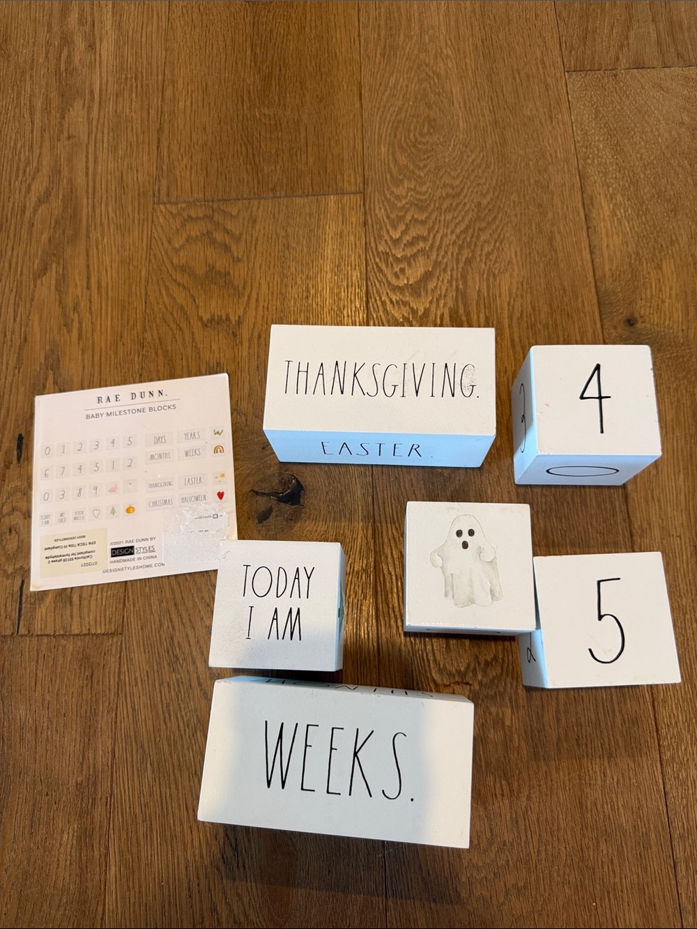 Rae Dunn Baby Milestone Blocks